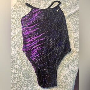 TYR Purple and Black Women's One Piece Swimsuit